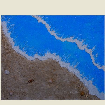 Coastal Calm Canvas Painting by Artist Rutuja Pawar 16 x 20 Inch